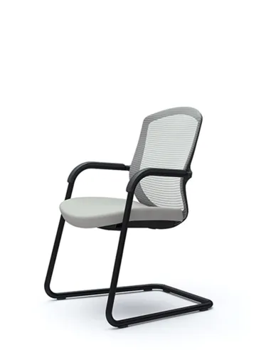 Кресло Okamura Contessa Guest chair Black для посетителей, на полозьях, черный цвет - цена Киев, Днепр, Одесса, Львов, Харьков