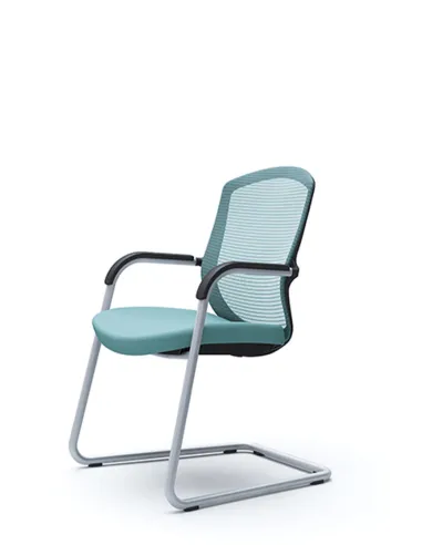Кресло Okamura Contessa Guest chair Silver для посетителей, на полозьях - цена Киев, Днепр, Одесса, Львов, Харьков