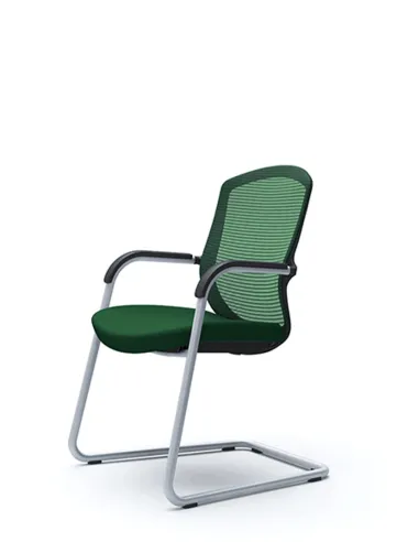 Кресло Okamura Contessa Guest chair Silver для посетителей, на полозьях - цена Киев, Днепр, Одесса, Львов, Харьков