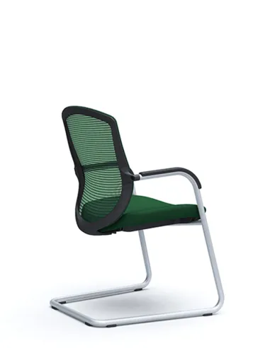 Кресло Okamura Contessa Guest chair Silver для посетителей, на полозьях - цена Киев, Днепр, Одесса, Львов, Харьков