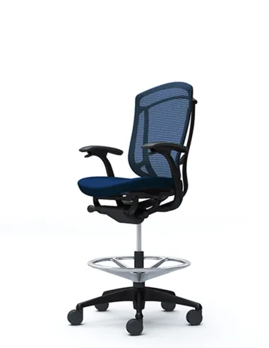 Кресло OKAMURA CONTESSA SECONDA HIGH BLACK, с подставкой для ног - цена Киев, Днепр, Одесса, Львов, Харьков