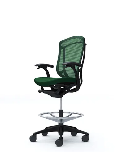 Кресло OKAMURA CONTESSA SECONDA HIGH BLACK, с подставкой для ног - цена Киев, Днепр, Одесса, Львов, Харьков