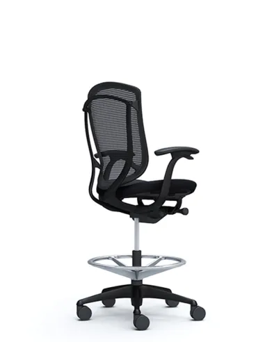 Кресло OKAMURA CONTESSA SECONDA HIGH BLACK, с подставкой для ног - цена Киев, Днепр, Одесса, Львов, Харьков