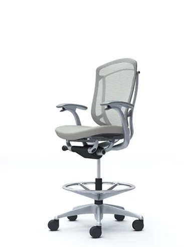 Крісло OKAMURA CONTESSA SECONDA HIGH SILVER, з підставкою для ніг - ціна Київ, Дніпро, Одеса, Львів, Харків