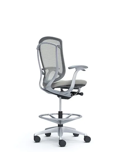 Кресло OKAMURA CONTESSA SECONDA HIGH SILVER, с подставкой для ног - цена Киев, Днепр, Одесса, Львов, Харьков