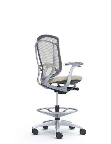 Кресло OKAMURA CONTESSA SECONDA HIGH SILVER, с подставкой для ног - цена Киев, Днепр, Одесса, Львов, Харьков