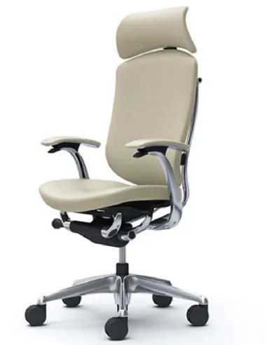 Кресло Okamura Contessa Seconda для руководителя, кожаное, c подголовником - цена Киев, Днепр, Одесса, Львов, Харьков