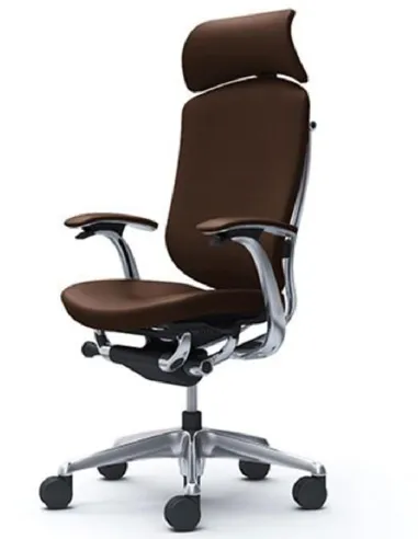 Кресло Okamura Contessa Seconda для руководителя, кожаное, c подголовником - цена Киев, Днепр, Одесса, Львов, Харьков