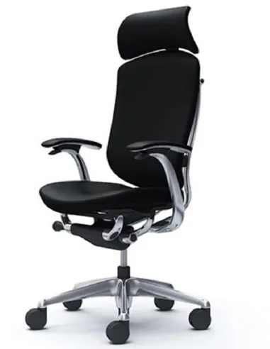 Кресло Okamura Contessa Seconda для руководителя, кожаное, c подголовником - цена Киев, Днепр, Одесса, Львов, Харьков