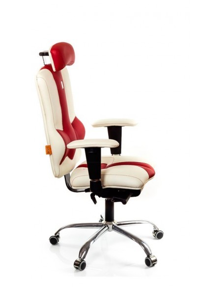 Кресло для оператора, ортопедическое Kulik System Elegance бело-красное