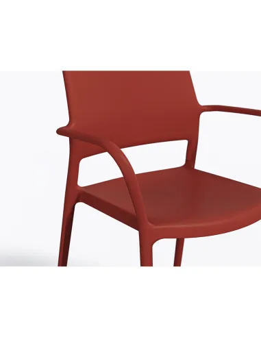 Стул PEDRALI ARA 315 красный, с подлокотниками - купить Киев, Днепр, Одесса, Львов, Харьков