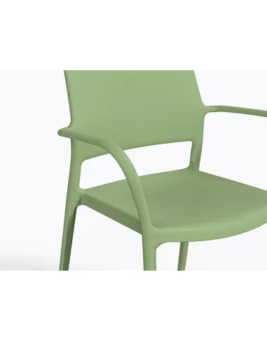Стул PEDRALI ARA 315 зеленый, с подлокотниками - купить Киев, Днепр, Одесса, Львов, Харьков