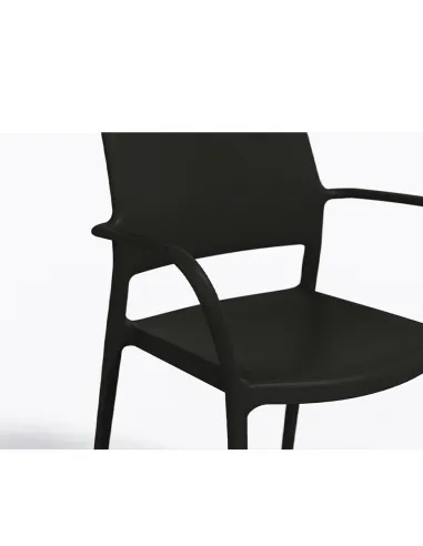 Стул PEDRALI ARA 315 черный, с подлокотниками - купить Киев, Днепр, Одесса, Львов, Харьков