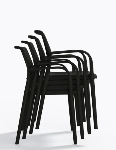 Стул PEDRALI ARA 315 черный, с подлокотниками - купить Киев, Днепр, Одесса, Львов, Харьков