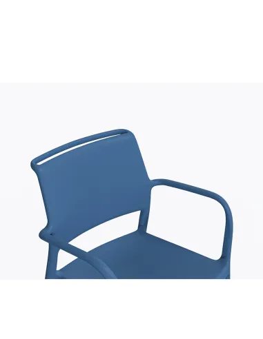 Стул PEDRALI ARA 315 синий, с подлокотниками - купить Киев, Днепр, Одесса, Львов, Харьков