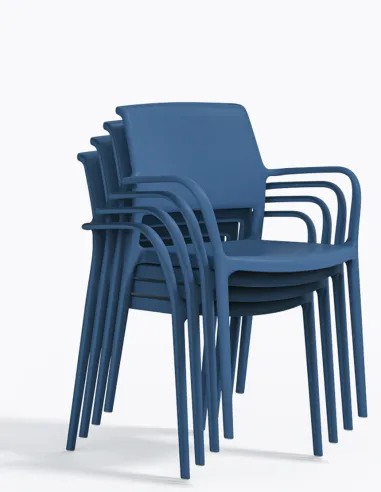 Стул PEDRALI ARA 315 синий, с подлокотниками - купить Киев, Днепр, Одесса, Львов, Харьков
