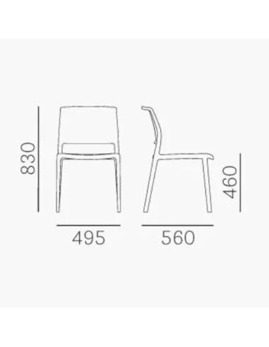 Стул PEDRALI ARA 315 синий, с подлокотниками - купить Киев, Днепр, Одесса, Львов, Харьков