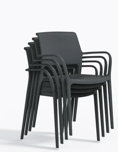 Стул PEDRALI ARA 315 темно-серый, с подлокотниками - купить Киев, Днепр, Одесса, Львов, Харьков