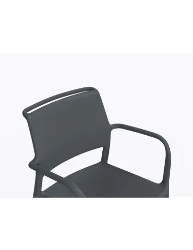Стул PEDRALI ARA 315 темно-серый, с подлокотниками - купить Киев, Днепр, Одесса, Львов, Харьков