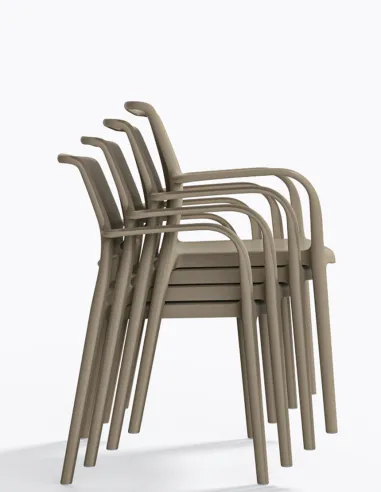 Стул PEDRALI ARA 315 бежевый, с подлокотниками - купить Киев, Днепр, Одесса, Львов, Харьков