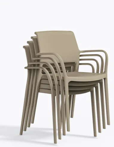 Стул PEDRALI ARA 315 бежевый, с подлокотниками - купить Киев, Днепр, Одесса, Львов, Харьков