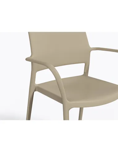 Стул PEDRALI ARA 315 бежевый, с подлокотниками - купить Киев, Днепр, Одесса, Львов, Харьков