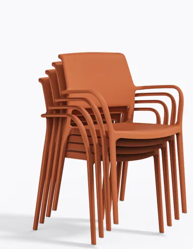 Стул PEDRALI ARA 315 оранжевый, с подлокотниками - купит Киев, Днепр, Одесса, Львов, Харьков