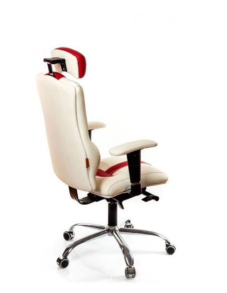 Кресло для оператора, ортопедическое Kulik System Elegance бело-красное