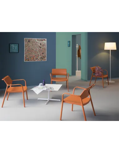 Стул PEDRALI ARA 315 оранжевый, с подлокотниками - купит Киев, Днепр, Одесса, Львов, Харьков