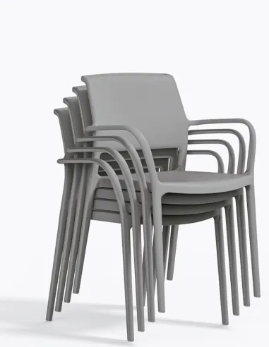 Стул PEDRALI ARA 315 серый, с подлокотниками - купить Киев, Днепр, Одесса, Львов, Харьков
