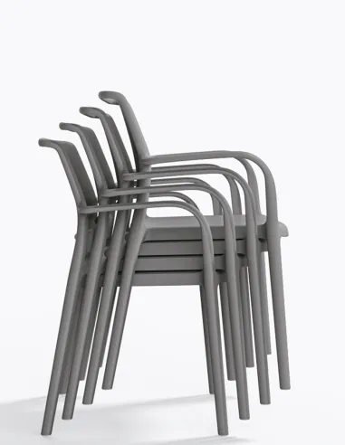 Стул PEDRALI ARA 315 серый, с подлокотниками - купить Киев, Днепр, Одесса, Львов, Харьков