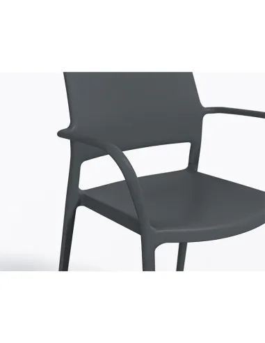 Стул PEDRALI ARA 315 серый, с подлокотниками - купить Киев, Днепр, Одесса, Львов, Харьков