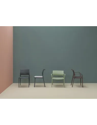 Стул PEDRALI ARA 315 серый, с подлокотниками - купить Киев, Днепр, Одесса, Львов, Харьков