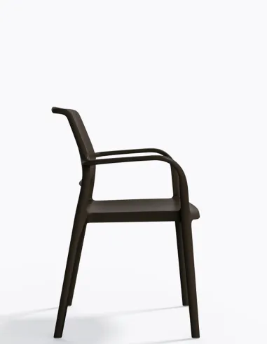 Стул PEDRALI ARA 315 коричневый, с подлокотниками - купить Киев, Днепр, Одесса, Львов, Харьков
