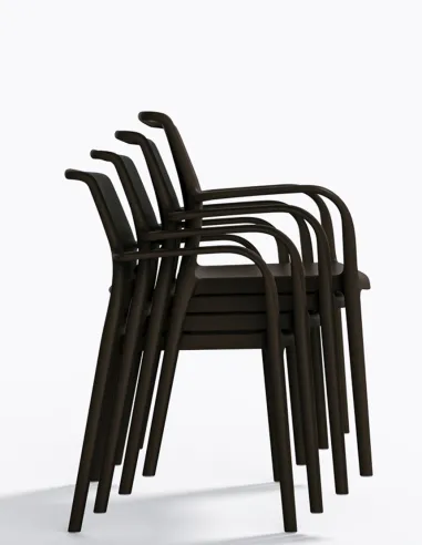 Стул PEDRALI ARA 315 коричневый, с подлокотниками - купить Киев, Днепр, Одесса, Львов, Харьков