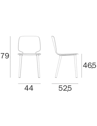 Стул PEDRALI BABILA 2700 красный - купить Киев, Днепр, Одесса, Львов, Харьков