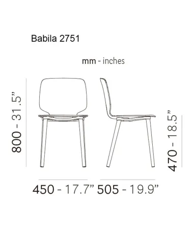 Стул PEDRALI BABILA 2751- купить Киев, Днепр, Одесса, Львов, Харьков