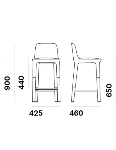 Барний стілець PEDRALI ESTER 698 H650 - купити Київ, Дніпро, Одеса, Львів, Харків