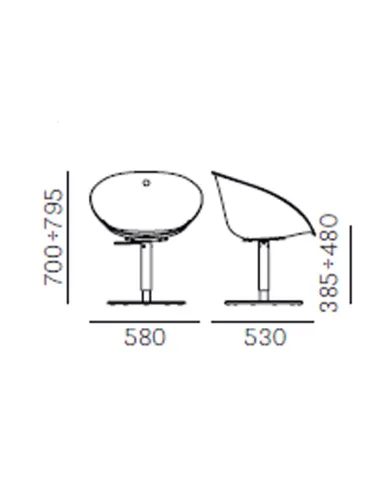 Стул PEDRALI GLISS 951 - купить Киев, Днепр, Одесса, Львов, Харьков