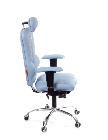 Кресло для оператора, ортопедическое Kulik System Elegance голубое 