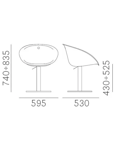 Стул PEDRALI GLISS  952 - купить Киев, Днепр, Одесса, Львов, Харьков
