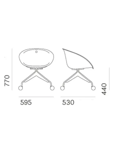 Стілець PEDRALI GLISS 968 - купити Київ, Дніпро, Одеса, Львів, Харків