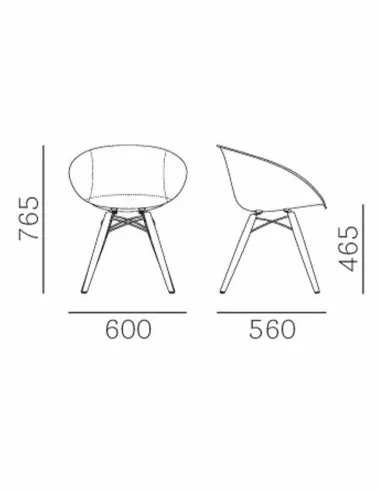 Стул PEDRALI GLISS WOOD 904/F - купить Киев, Днепр, Одесса, Львов, Харьков