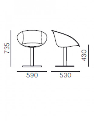 Стул PEDRALI GLISS 940/F 2