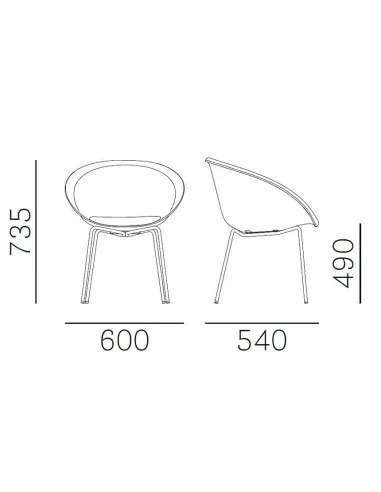 Стул PEDRALI GLISS 900/A - купить Киев, Днепр, Одесса, Львов, Харьков