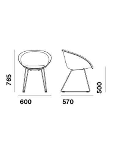 Стул PEDRALI GLISS 1020 - купить Киев, Днепр, Одесса, Львов, Харьков