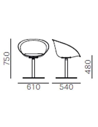 Стул PEDRALI GLISS 1040 - купить Киев, Днепр, Одесса, Львов, Харьков