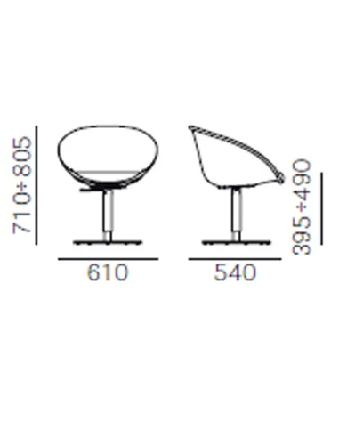 Стул PEDRALI GLISS 1050 - купить Киев, Днепр, Одесса, Львов, Харьков