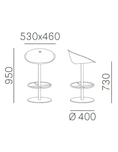 Стул барный PEDRALI GLISS 975 - купить Киев, Днепр, Одесса, Львов, Харьков