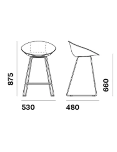 Стул барный PEDRALI GLISS 932 - купить Киев, Днепр, Одесса, Львов, Харьков
